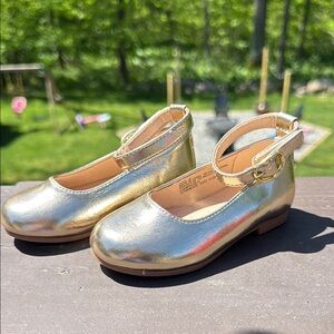 Gold Kids Mary Jane Shoes